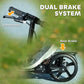 Qaba Foldable Kids Scooter with 4 Adjustable Heights, Double Brakes, and Shock Absorption for Ages 6-12, White