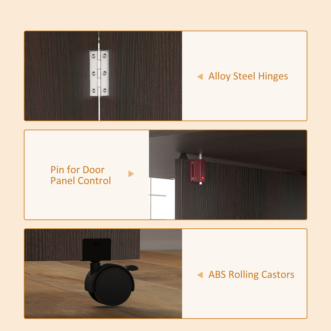 HOMCOM Folding Dining Table, Space Saving Drop Leaf Table with Drawer and Storage Shelves for Kitchen, Dining Room, Oak