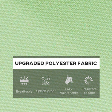 Outsunny Seat Cushion Back Pillows Replacement Set of 2, Patio Chair Cushions Set for Indoor Outdoor, Green