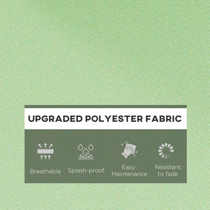 Outsunny Seat Cushion Back Pillows Replacement Set of 2, Patio Chair Cushions Set for Indoor Outdoor, Green