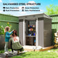Outsunny 7' x 4' Outdoor Storage Shed, Metal Garden Tool Storage House Organizer with Lockable Sliding Doors and Vents for Backyard Patio Lawn, Charcoal Grey