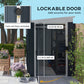 Outsunny 4' x 8' Outdoor Storage Shed, Metal Garden Shed with Window, 2 Vents and Lockable Door for Backyard, Garden, Patio