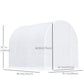 Outsunny 8.2x6.6x6.6ft Walk-in Tunnel Greenhouse Portable Garden Plant Growing Warm House with Door and Ventilation Window, White