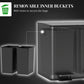 HOMCOM Dual Garbage Bin, Soft-Close Trash Can with Foot Pedal, 2 x 20 Liter Garbage Can with Removable Inner Buckets, Black