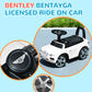 Qaba Bentley Bentayga Licensed Baby Car Foot To Floor with Horn Music, Under-Seat Storage, for 18-36 Months, White