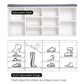 HOMCOM Shoe Bench with Storage, Upholstered Entryway Bench with Adjustable Shelves, Cushion for Living Room, Hallway, White