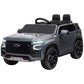 Aosom Licensed Chevrolet Tahoe Kids Ride on Car, 12V 7AH Toddler Electric Car with Parent Remote Control, 3 Speeds, Spring Suspension, LED Light, Horn, Music, Black