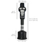 Soozier Free Standing Punching Bag, Height Adjustable Boxing Bag with Fillable Base, Pu-Wrapped for Youths Adults Fitness Training, Home Gym Use, Multi-colour