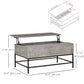 HOMCOM Lift Top Coffee Table with Hidden Storage Compartment Lift Tabletop Center Table for Living Room, Grey