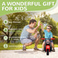 Qaba Foot to Floor Toddler Ride on Toy, Sliding Toddler Car with Music and Bubble, for 2-5 Years Old, Red
