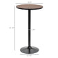 HOMCOM Round Bar Table 42 Inch Height, Industrial High Bistro Table with Metal Base and Elm Wood Top, Bar Height Table for Kitchen, Pub, Breakfast Area