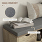 HOMCOM Upholstered Shoe Storage Bench w/ Seat, Entrance Bench w/ Drawer Open Shelves and Pocket for Hallway, White