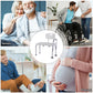 HOMCOM Bath Chair with Back, Adjustable Height Non-slip Shower Stool Bench Tool-Free Assembly Bathroom Aids, White