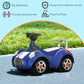 Qaba Baby Push Car with Music, Horn, Light, Dark Blue