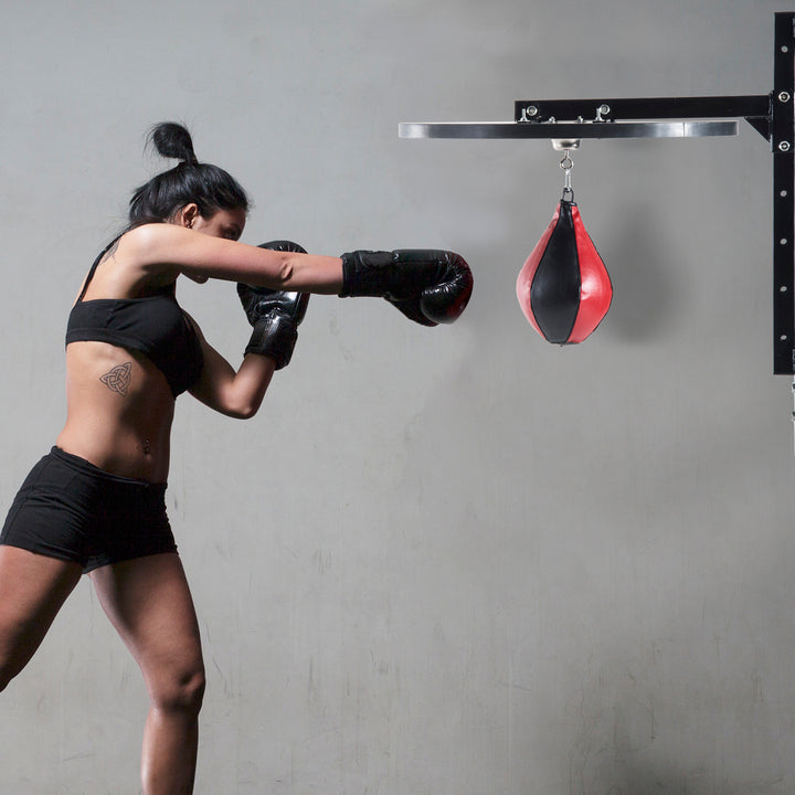 Soozier Adjustable Height Free Standing Boxing Bag Set with 6 Suction Cups and Boxing Gloves, for Exercise Training