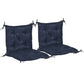 Outsunny Patio Chair Cushions Set of 2, 39" x 20" x 3" Outdoor Tufted Cushion Set with Ties for Indoor Outdoor Garden Furniture, Dark Grey