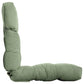 Outsunny Outdoor Patio Chair Seat/Back Chair Cushion Replacement, Tufted Pillow with Thick Filling and String Ties, Light Green