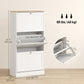 HOMCOM Modern Shoe Storage with 3 Flip Drawers and Adjustable Shelves, Shoe Cabinet Organizer for 18 Pairs of Shoes, White