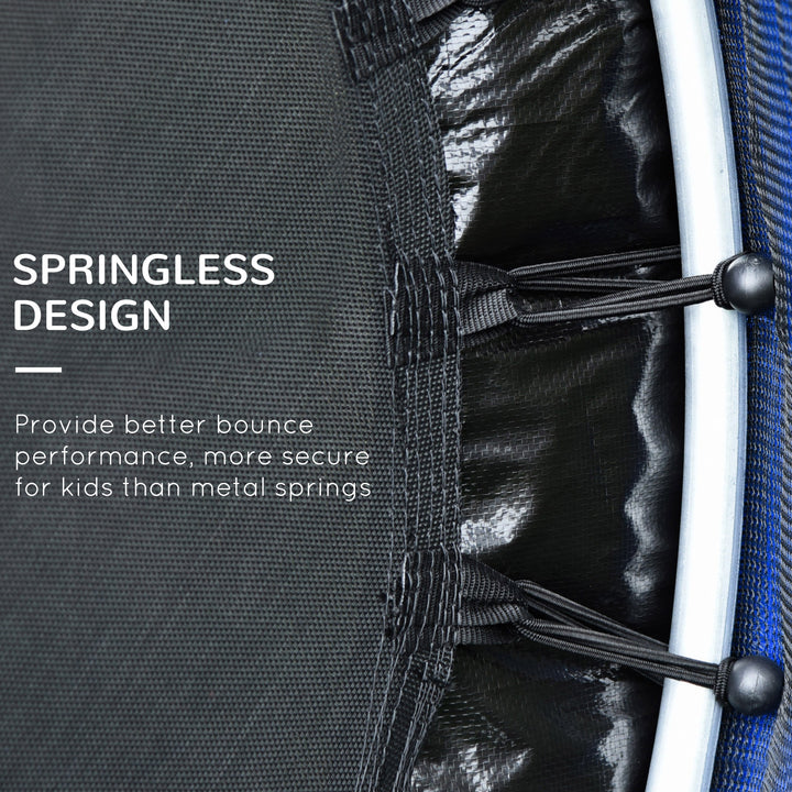 Outsunny 55" Kids Trampoline with Enclosure Net for Indoor/Outdoor, Trampoline for Boys and Girls Age 3-6 Years, Blue