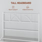HOMCOM Metal Full Platform Bed Frame with Headboard, Steel Slat Support, Underbed Storage, No Box Spring Needed, Easy Assembly