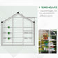 Outsunny 6.3' x 2.3' x 6.1' Outdoor Walk-in Greenhouse with 3-Tier Shelves, Garden Polycarbonate Green House Plants Flower Cold Frame with Aluminum Frame