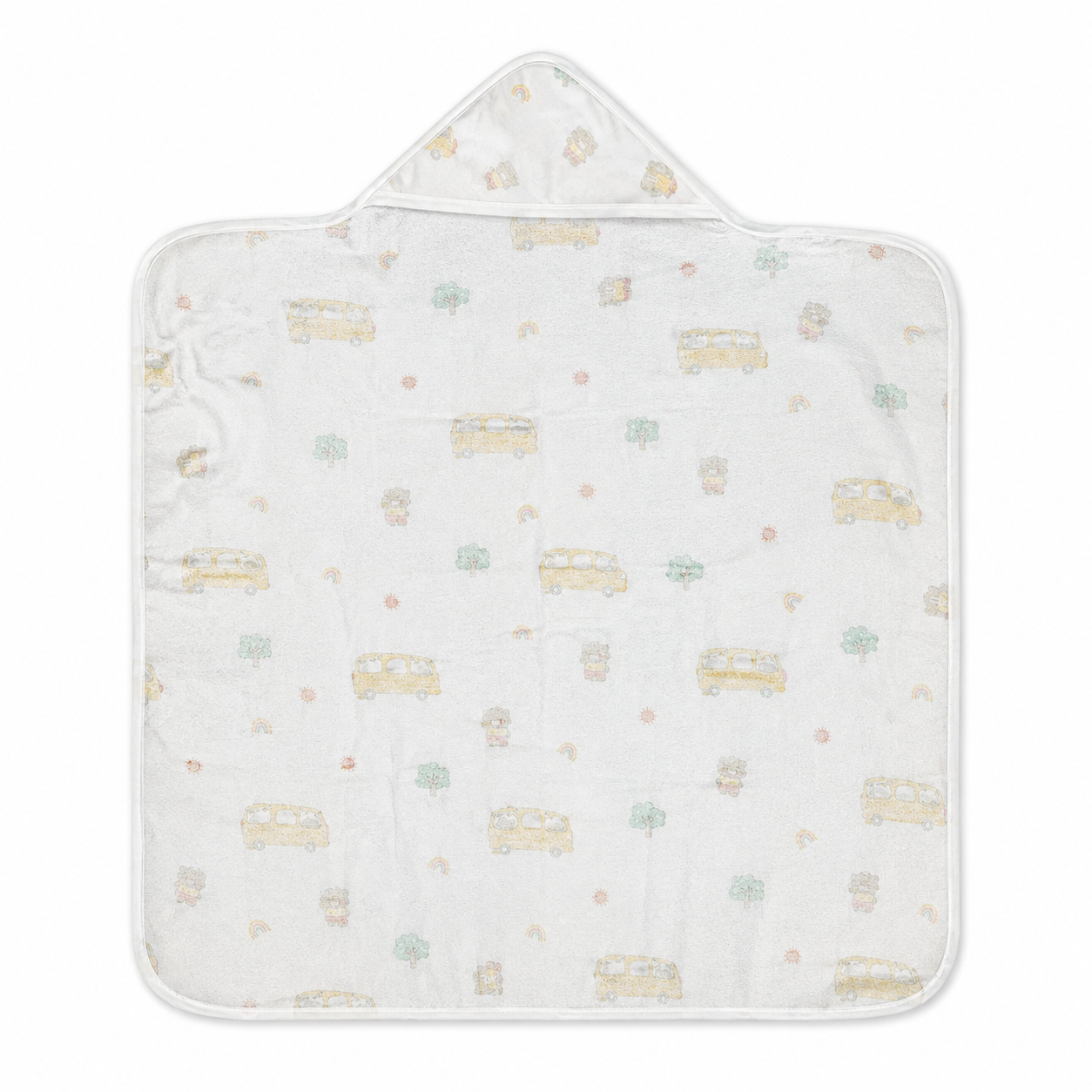 Aarniva Kids Hooded Bath Towel | Soft & Cozy | Animal & Fun Prints | Vehicle Adventure