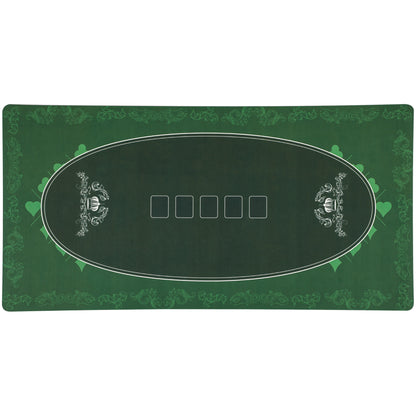 Soozier Poker Table Top Poker Mat for 6 Player, Green