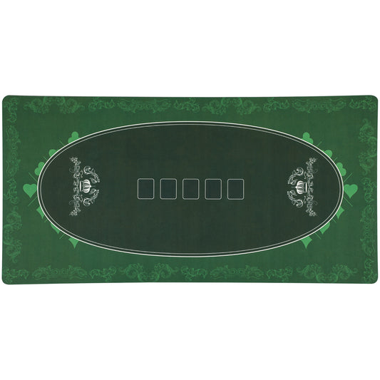 Soozier Poker Table Top Poker Mat for 6 Player, Green