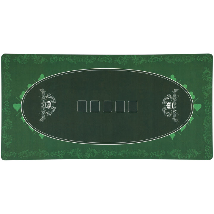 Soozier Poker Table Top Poker Mat for 6 Player, Green