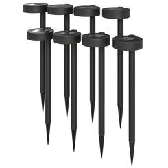 Outsunny 8 Pack Solar Garden Lights Outdoor Auto On/Off Solar Pathway Lights, IP44 for Driveway, Walkway, Yard Landscape Lighting