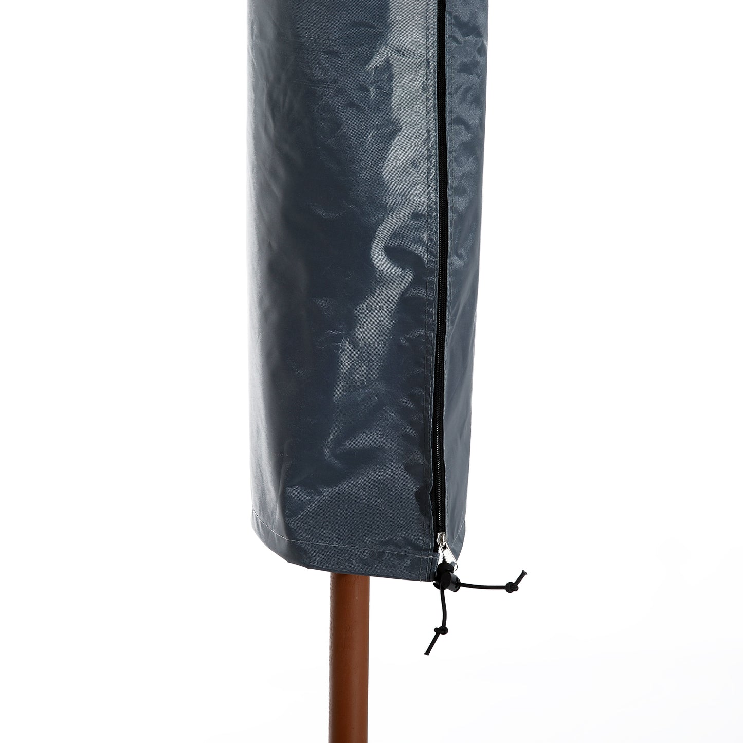 Outsunny Parasol Cover, Patio Cantilever Cover, Banana Umbrella Cover with Zipper, Grey