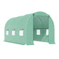 Outsunny 8'x6.6'x6.6' Heavy Duty Walk-in Greenhouse Garden Tunnel Hot House Outdoor Flower Vegetable Growth Warm House Roll Up Door, Windows, Steel