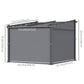 Outsunny Metal Pergola with Sliding Roof Canopy, Retractable Pergola Canopy, 10' x 10', Dark Grey