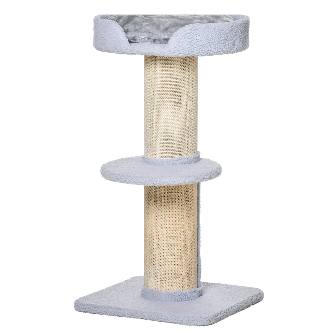PawHut Cat Tree Kitty Tower with Sisal Mat Scratching Post, Cat Bed, Cushion, Perch, 18" x 18" x 36", Brown