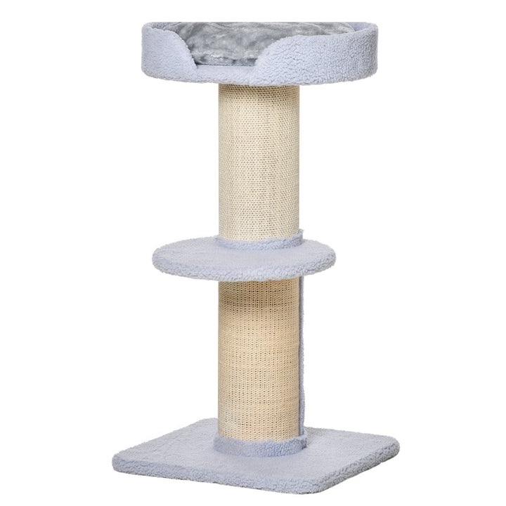 PawHut Cat Tree Kitty Tower with Sisal Mat Scratching Post, Cat Bed, Cushion, Perch, 18" x 18" x 36", Brown