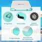 Outsunny 8' x 6' Water Floating Dock, Rafting Inflatable Island with Air Pump and Backpack for Pool, Beach, Ocean, Blue & Green