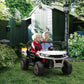 Aosom 12V Ride on Car with Electric Bucket, Two-Seater, Shovel, Remote Control, Spring Suspension, Horn, Music, Red