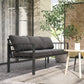 Outsunny Aluminum Garden Sofa, 3-Person Outdoor Couch, Backyard Furniture for 3-person with Cushions, 72.8" x 26" x 25.2", Grey