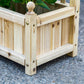 Outsunny Raised Garden Bed with Trellis, Wood Planter Box for Garden, Free Standing Flower Bed, 25.2" x 11" x 47.2" Brown