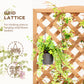 Outsunny Wood Planter with Trellis for Vine Climbing, Raised Garden Bed to Grow Vegetables for Backyard, 28" x 11" x 46", Brown