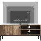 HOMCOM Retro TV Cabinet for TVs up to 50", TV Stand with Compartment and Adjustable Shelf, Media Console with Sliding Door for Living Room, Coffee