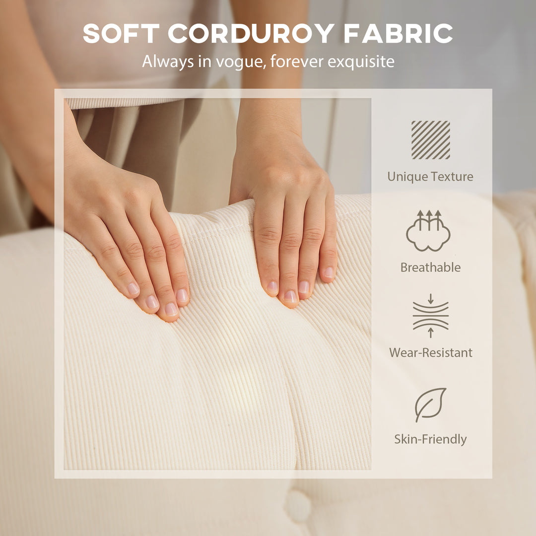 HOMCOM Sectional Sofa with Changeable Chaise Lounge, 3 Seat L-Shaped Sofa, Upholstered Couch for Small Space, Dark Green