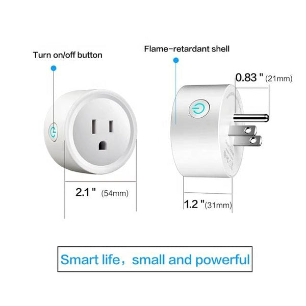 10A Wi Fi Smart Plug, Compatible with Alexa and Google Home sockets, Remote Control with Timing Function, Voice Control, Timing and scheduling,Works with Your Wi-Fi Router – no hub Required.