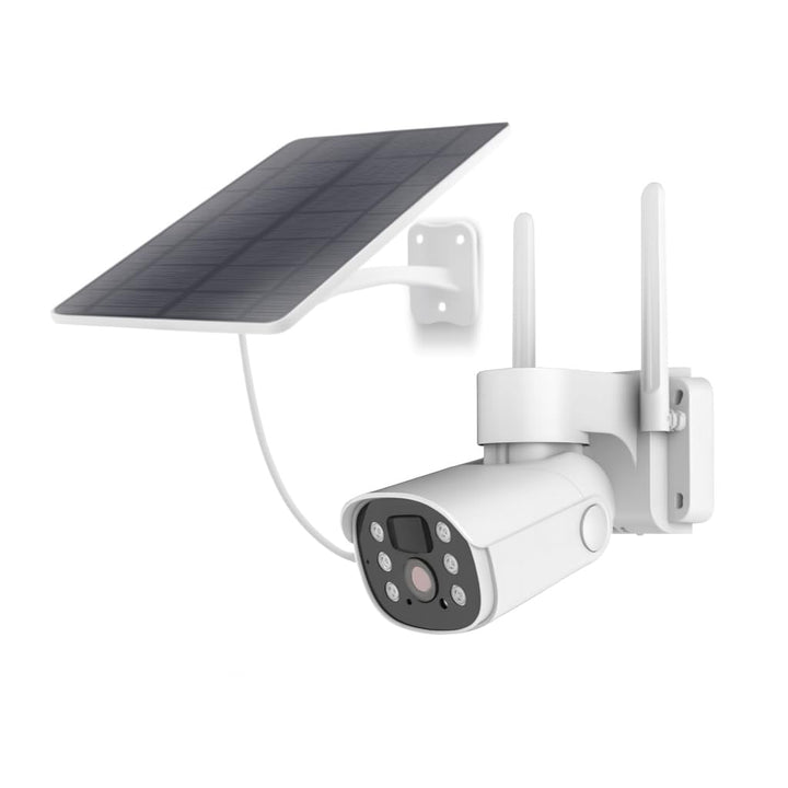 2K Solar Security Camera Wireless Outdoor, 2.4G WiFi & 360˚PTZ Camera, Color Night Vision, Motion Detection, 2-Way Audio, Solar-Powered Battery, Alexa/Google Assistant, SD Card/Cloud Storage