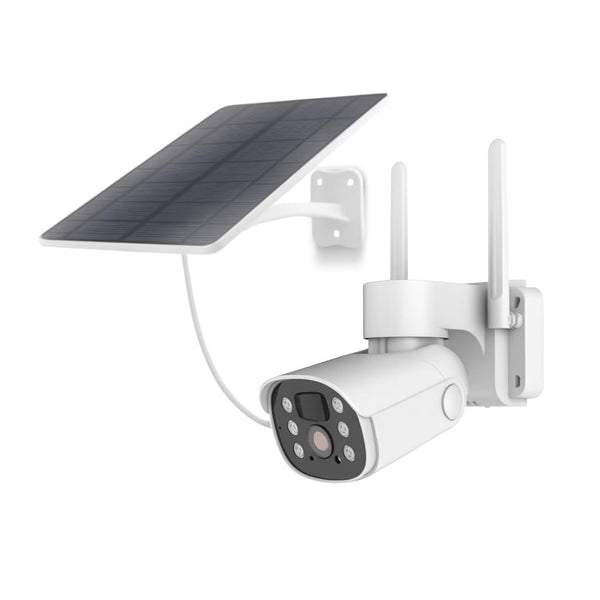 2K Solar Security Camera Wireless Outdoor, 2.4G WiFi & 360˚PTZ Camera, Color Night Vision, Motion Detection, 2-Way Audio, Solar-Powered Battery, Alexa/Google Assistant, SD Card/Cloud Storage