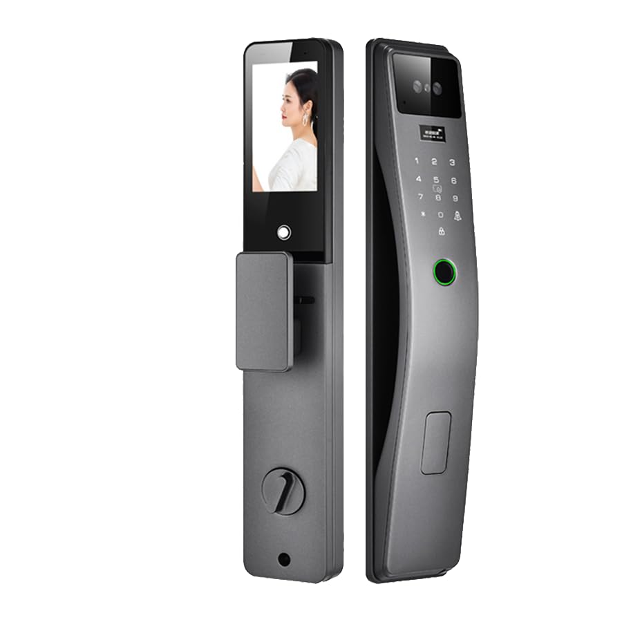 3D Face Recognition Smart Door Lock Real Time Video Intercom WiFi Intelligent Door Lock with Palm Print