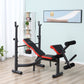 Soozier Press Bench, Heavy Duty Multiple Function Workout Adjustable Bench with Preacher Curl, Leg Developer