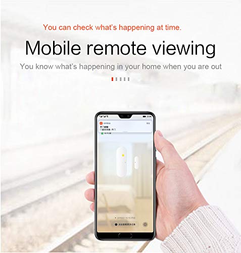 ZigBee Door and Window Contact Sensor, Wireless Smart Home Security Device, White, Battery-Powered