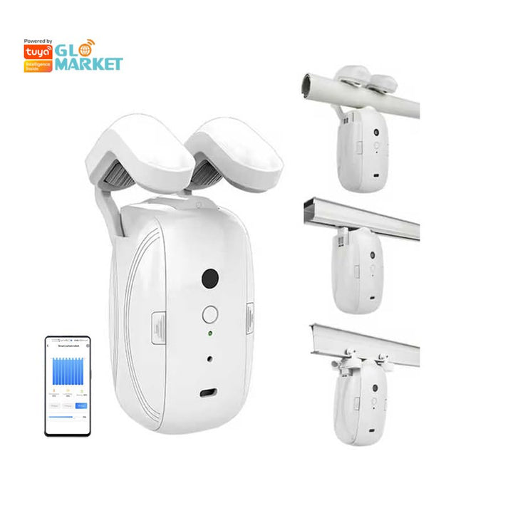 Smart Automatic Curtain Opener Closer,Automatic Curtain Rod Opener,Remote Controlled Electric Curtain Opener,Upgraded High-Performance Curtain Robot Motor,Electronic Auto Curtain Mover Gadget