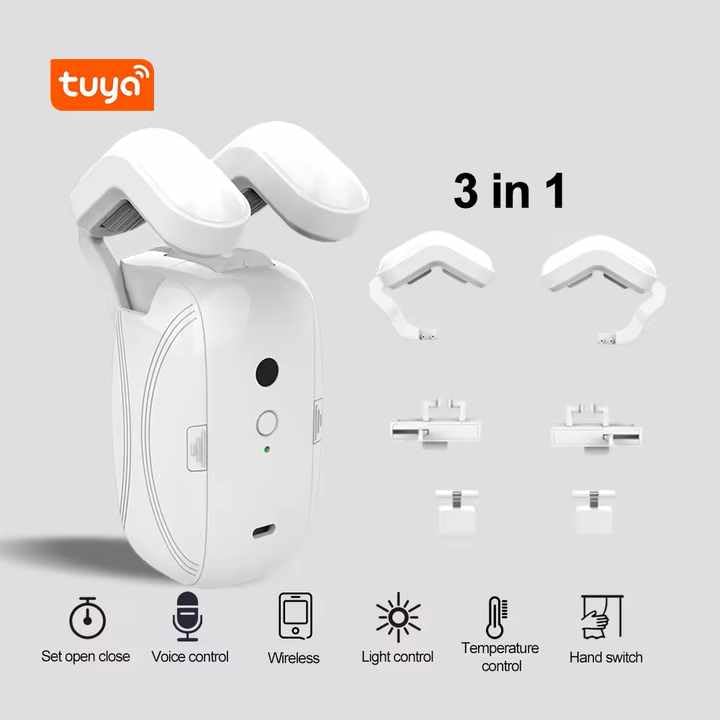 Smart Automatic Curtain Opener Closer,Automatic Curtain Rod Opener,Remote Controlled Electric Curtain Opener,Upgraded High-Performance Curtain Robot Motor,Electronic Auto Curtain Mover Gadget